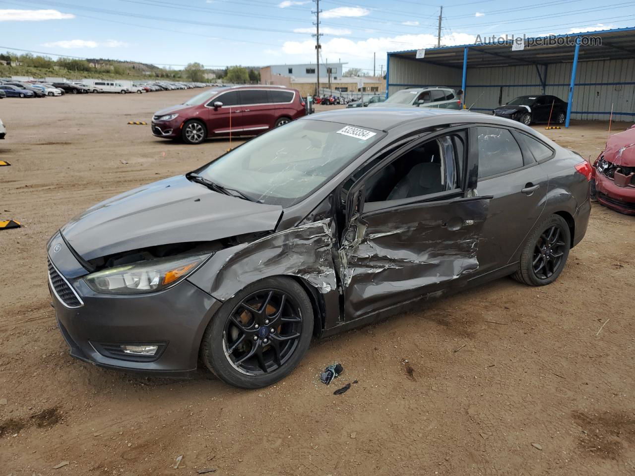 2016 Ford Focus Se Gray vin: 1FADP3F2XGL298918