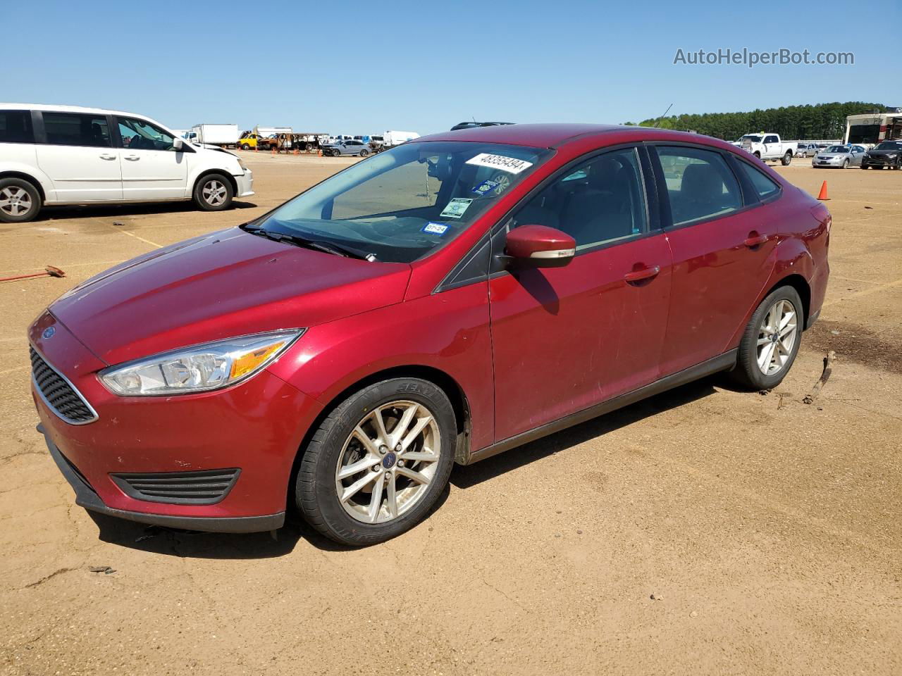 2016 Ford Focus Se Red vin: 1FADP3F2XGL360804