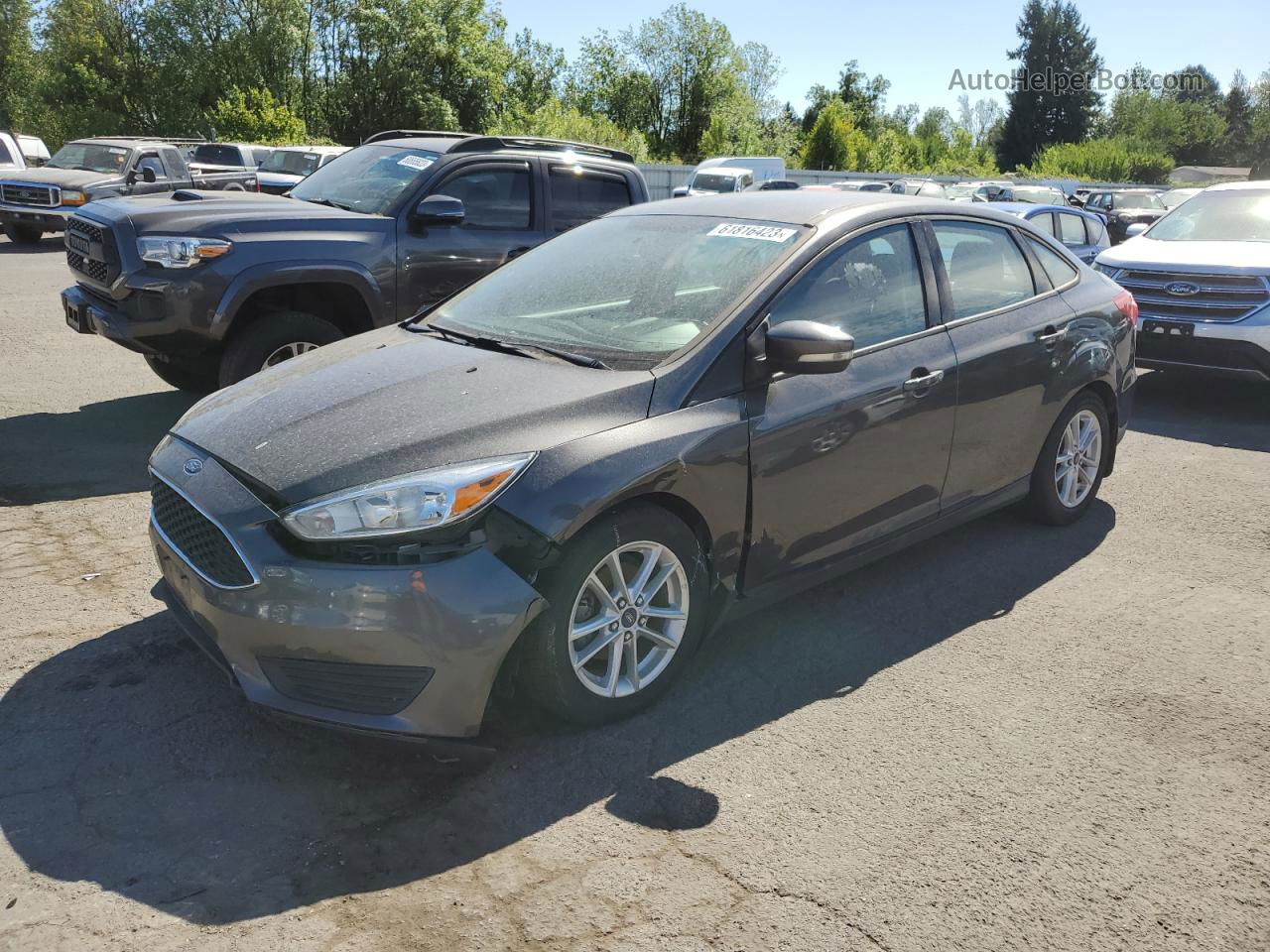 2016 Ford Focus Se Gray vin: 1FADP3FE0GL263279