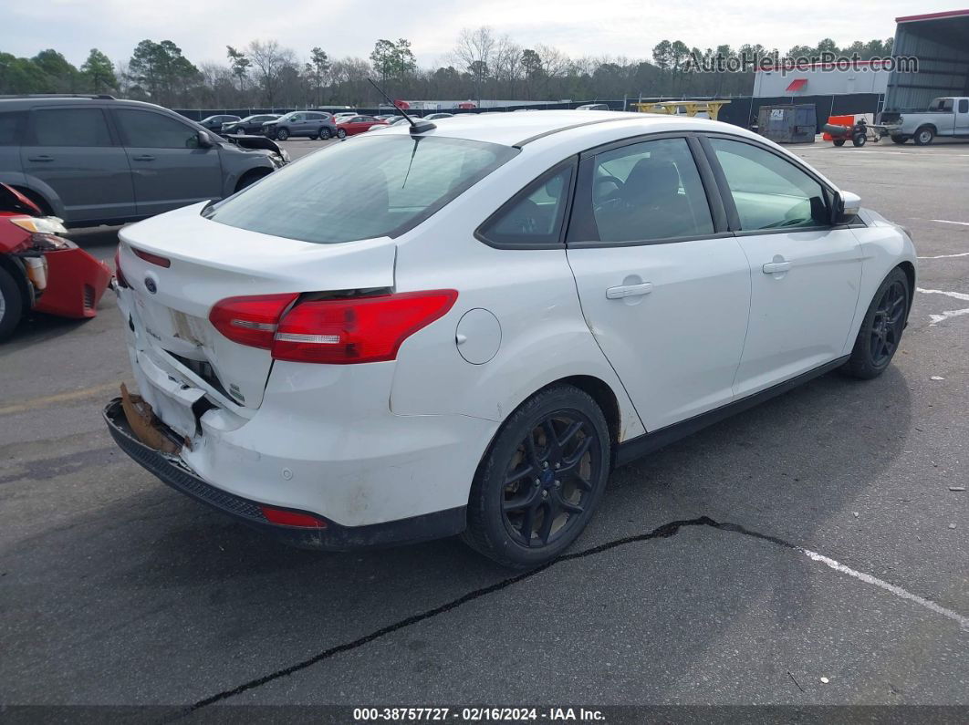 2016 Ford Focus Se White vin: 1FADP3FE0GL403296