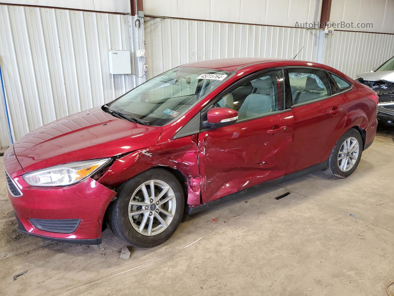 2017 Ford Focus Se Red vin: 1FADP3FE3HL201179