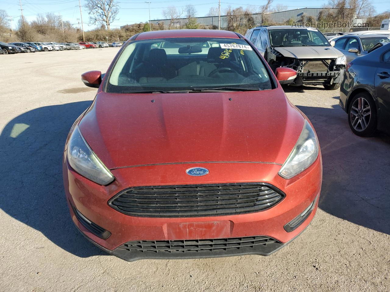 2018 Ford Focus Se Orange vin: 1FADP3FE5JL240684