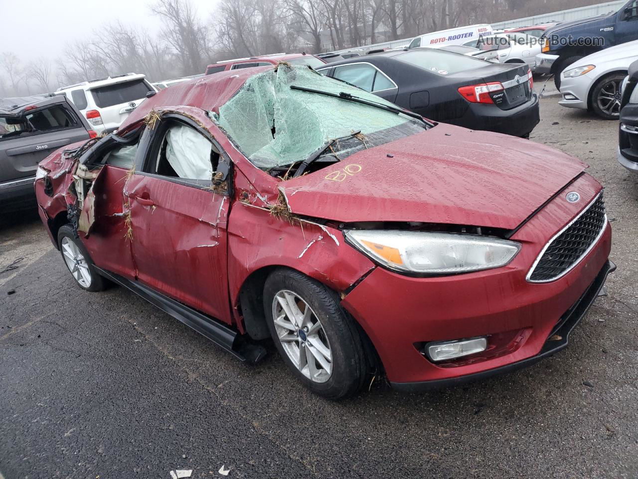 2015 Ford Focus Se Red vin: 1FADP3FE7FL281003