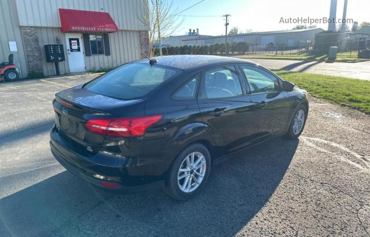 2017 Ford Focus Se Black vin: 1FADP3FE8HL302458