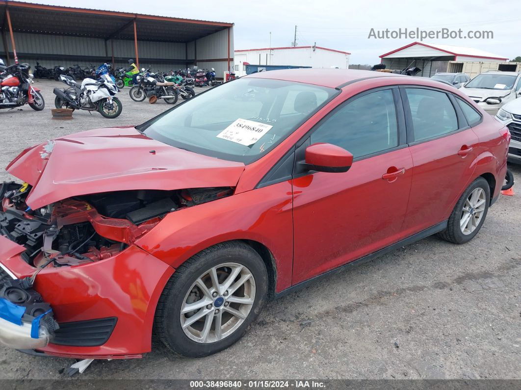 2018 Ford Focus Se Red vin: 1FADP3FE8JL238279