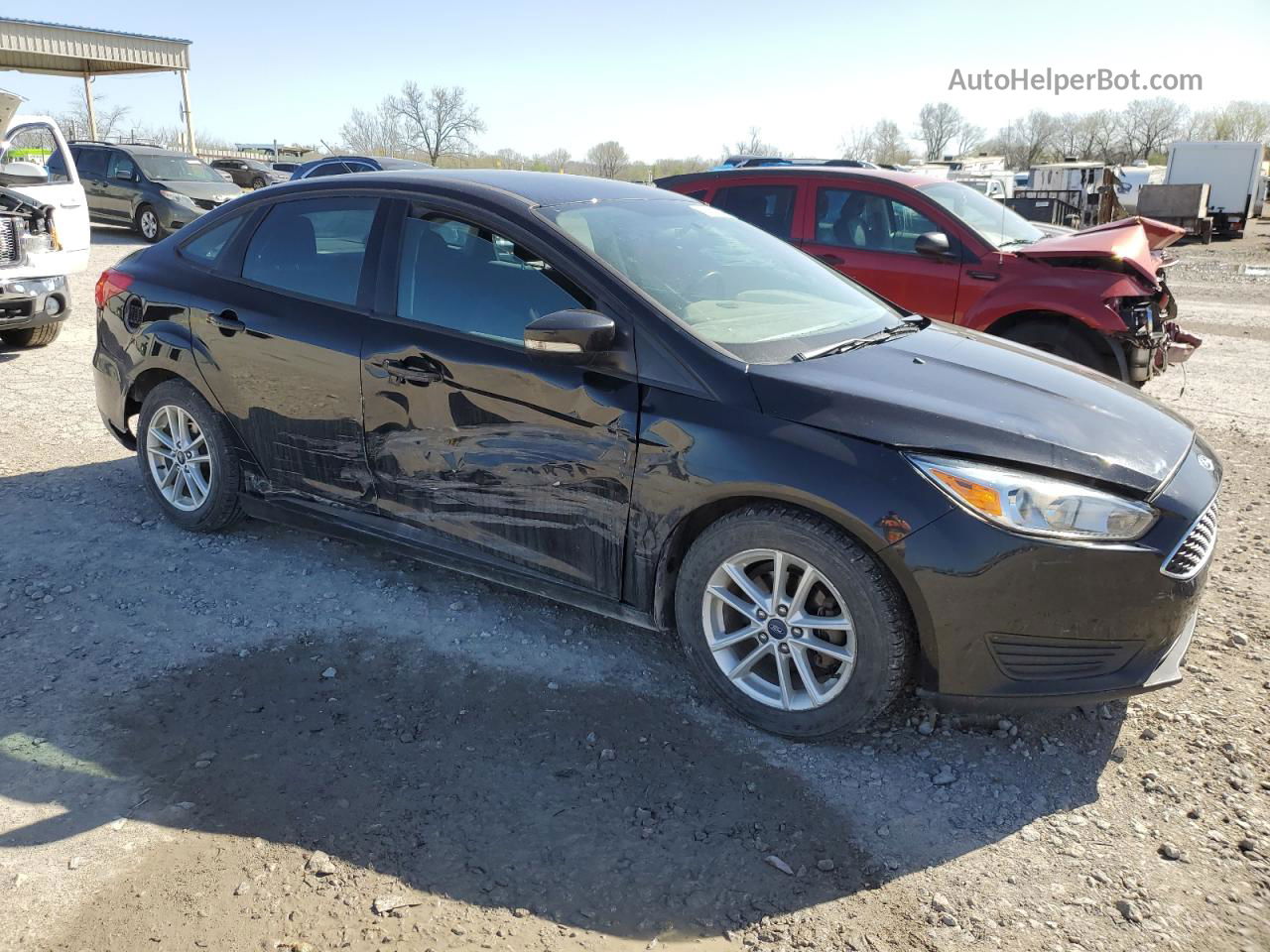 2018 Ford Focus Se Black vin: 1FADP3FE9JL229834