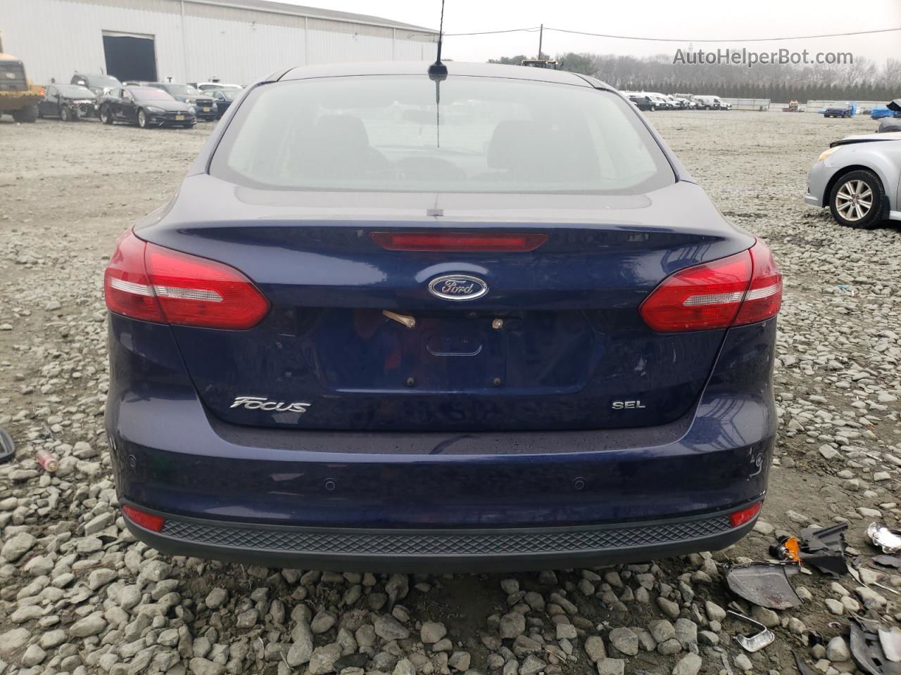 2017 Ford Focus Sel Синий vin: 1FADP3H20HL336168