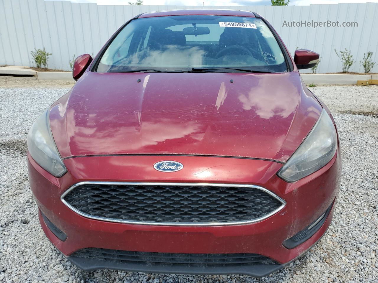 2017 Ford Focus Sel Red vin: 1FADP3H22HL297843