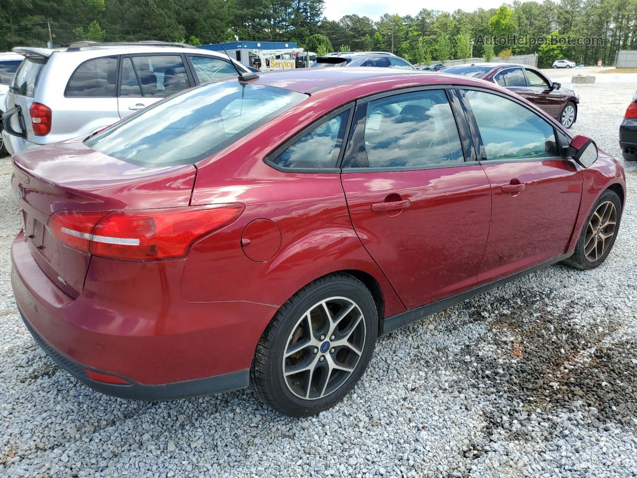 2017 Ford Focus Sel Red vin: 1FADP3H22HL297843