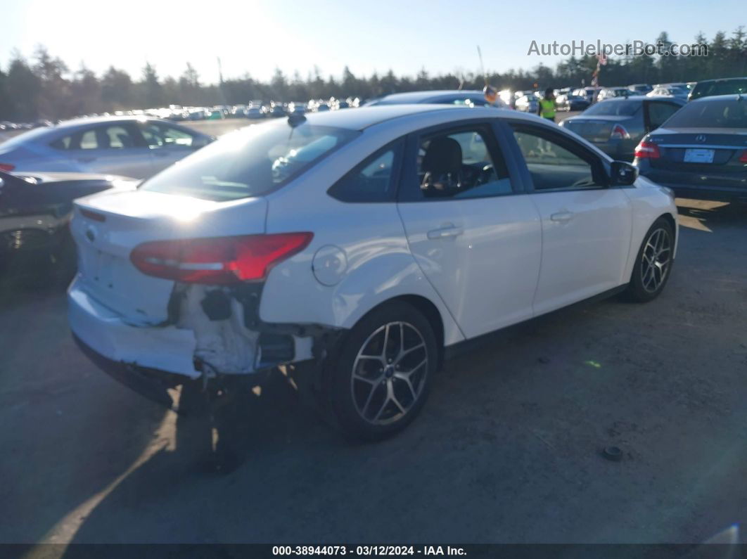 2017 Ford Focus Sel White vin: 1FADP3H25HL207536