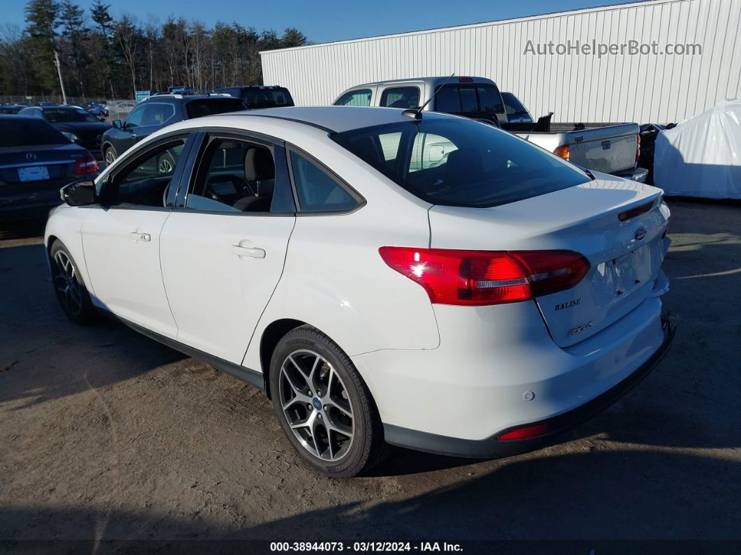 2017 Ford Focus Sel White vin: 1FADP3H25HL207536