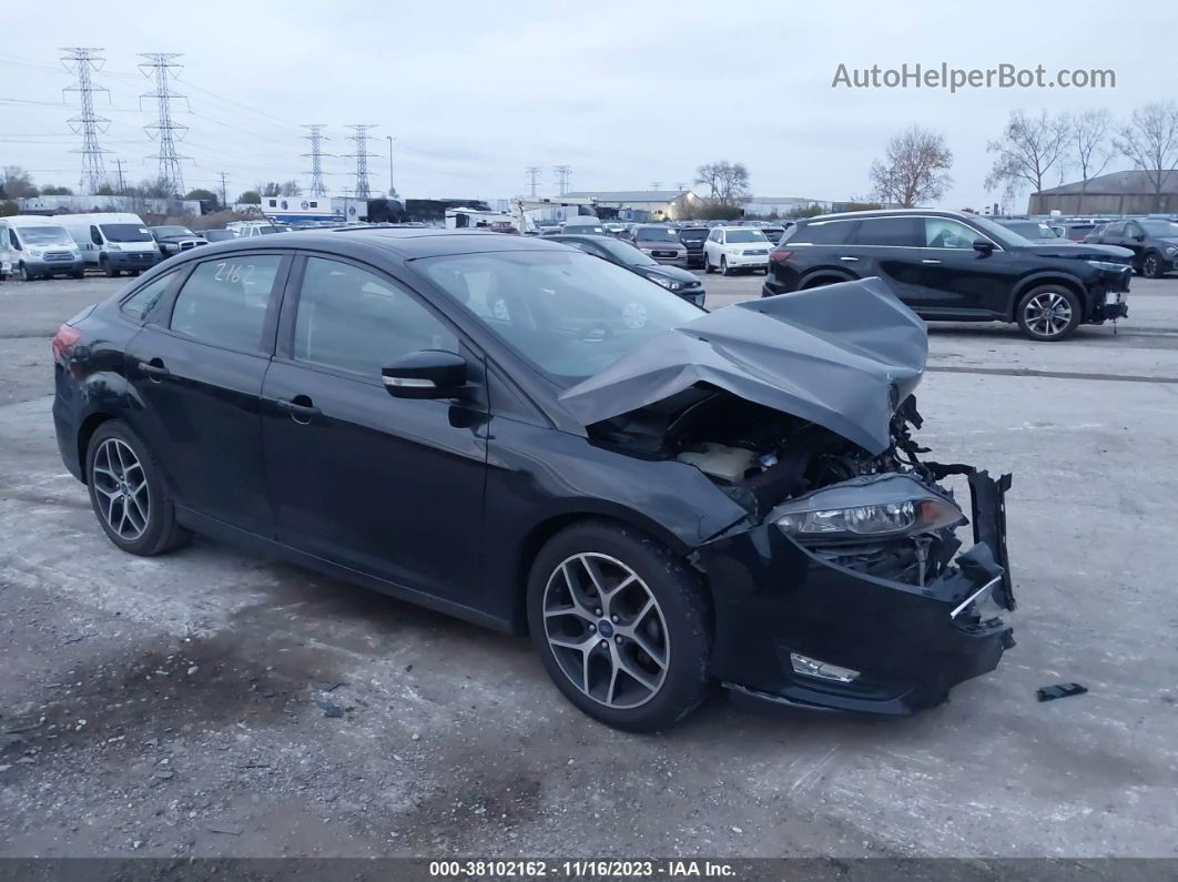 2018 Ford Focus Sel Черный vin: 1FADP3H25JL300496