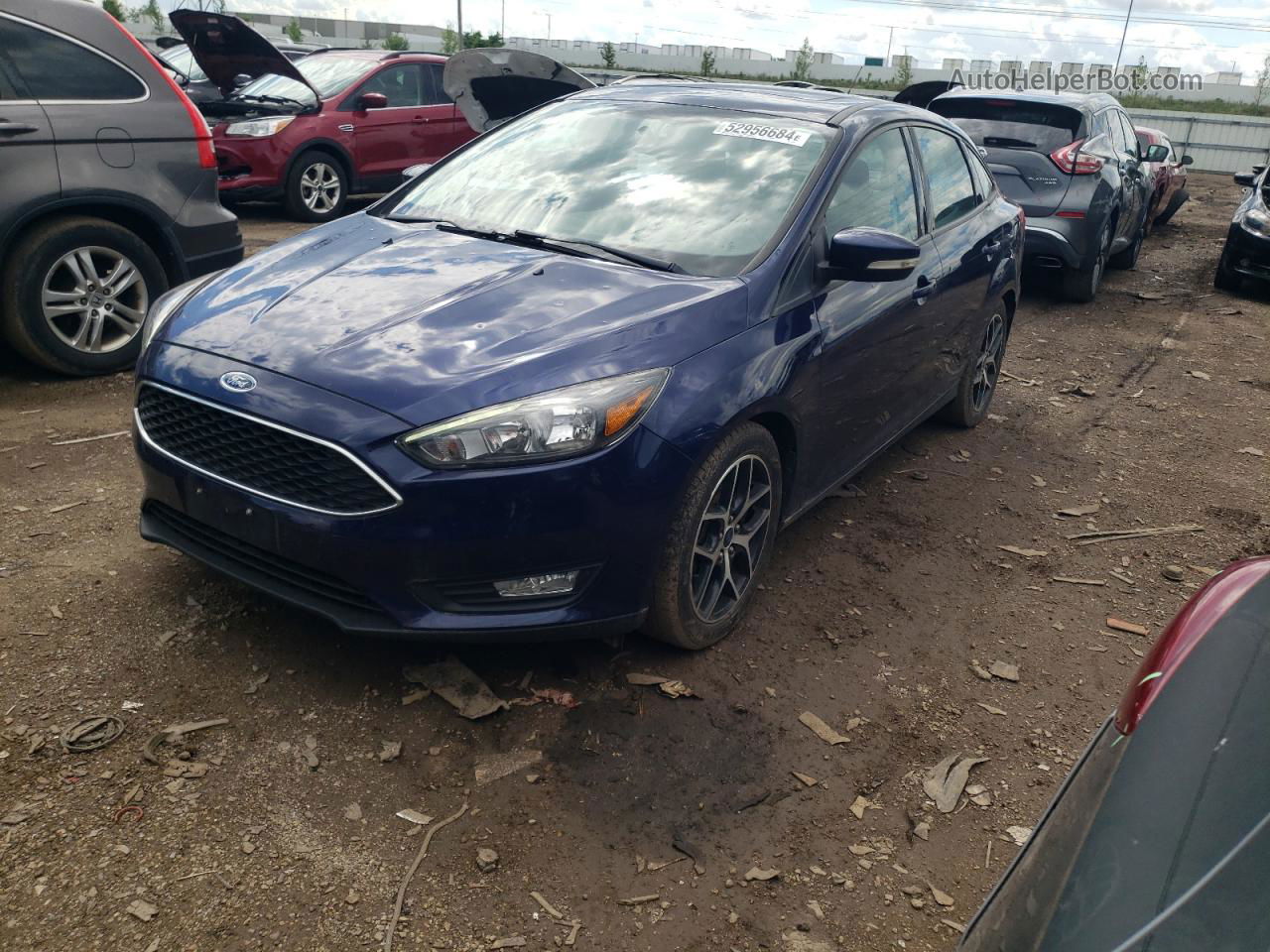 2017 Ford Focus Sel Blue vin: 1FADP3H26HL298459