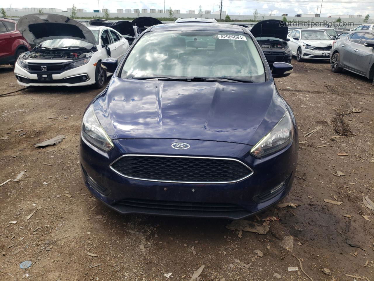 2017 Ford Focus Sel Blue vin: 1FADP3H26HL298459