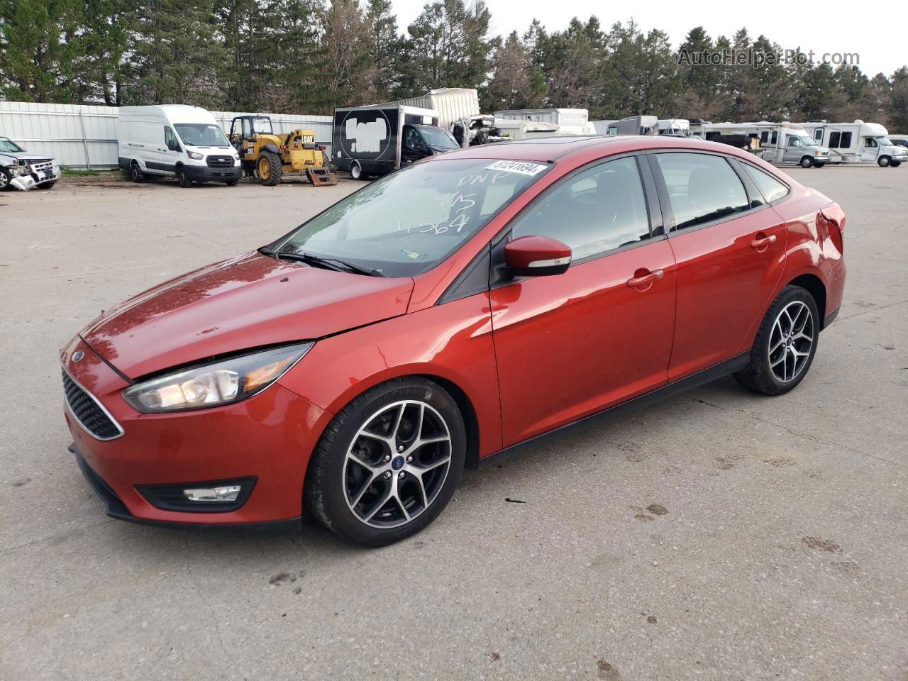 2018 Ford Focus Sel Red vin: 1FADP3H27JL294569