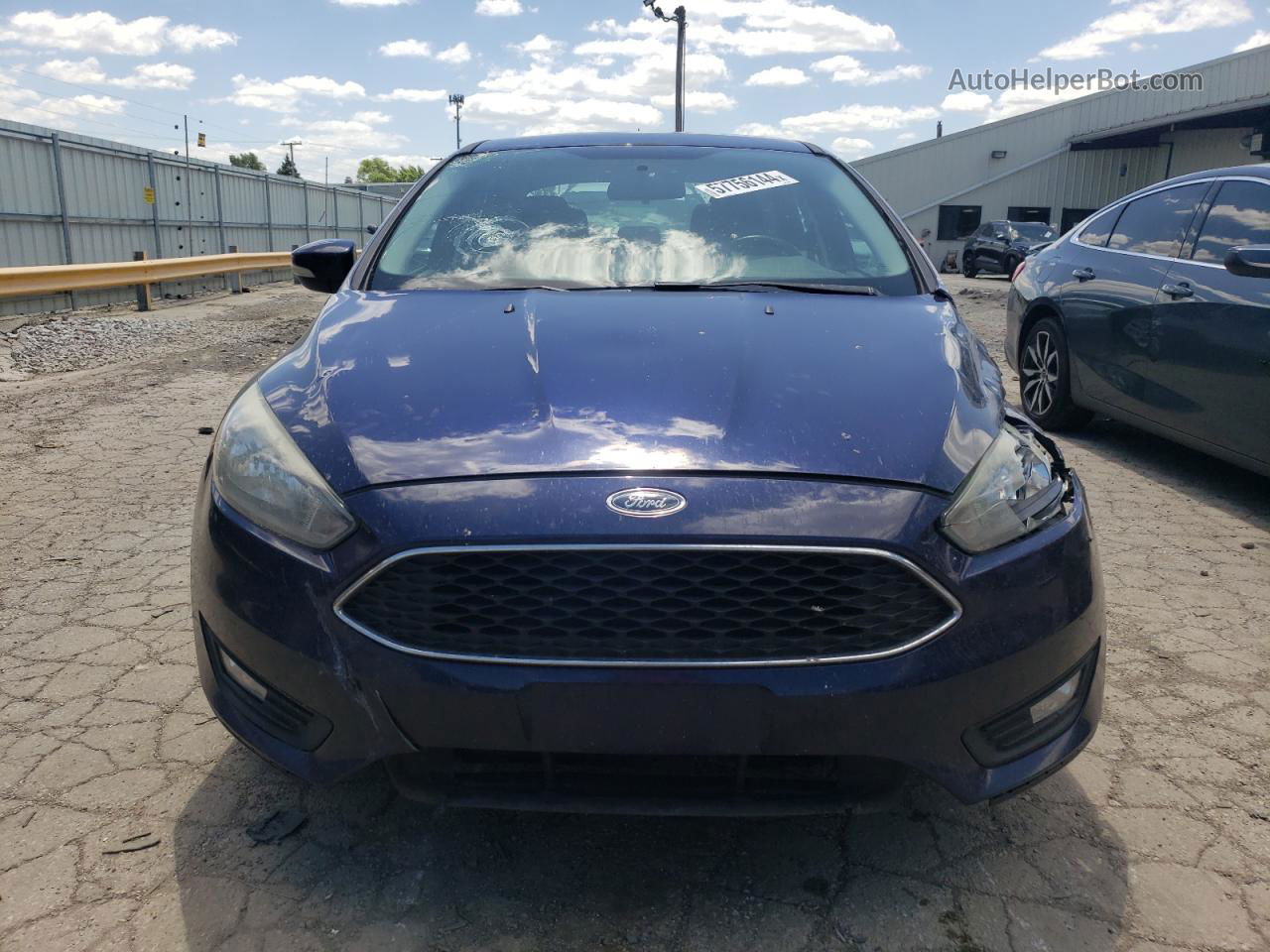 2017 Ford Focus Sel Синий vin: 1FADP3H29HL302438