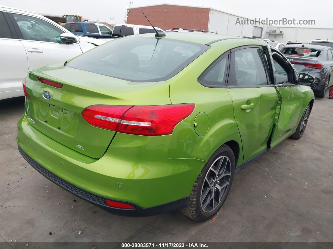 2018 Ford Focus Sel Green vin: 1FADP3H29JL261668