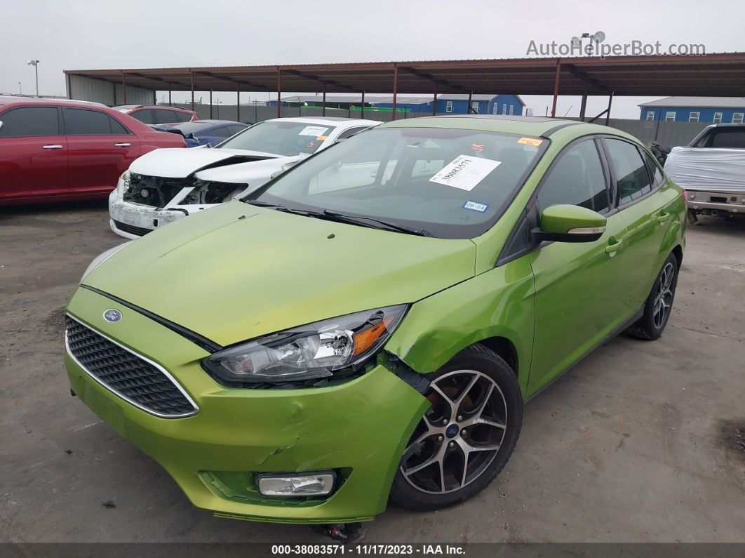 2018 Ford Focus Sel Green vin: 1FADP3H29JL261668