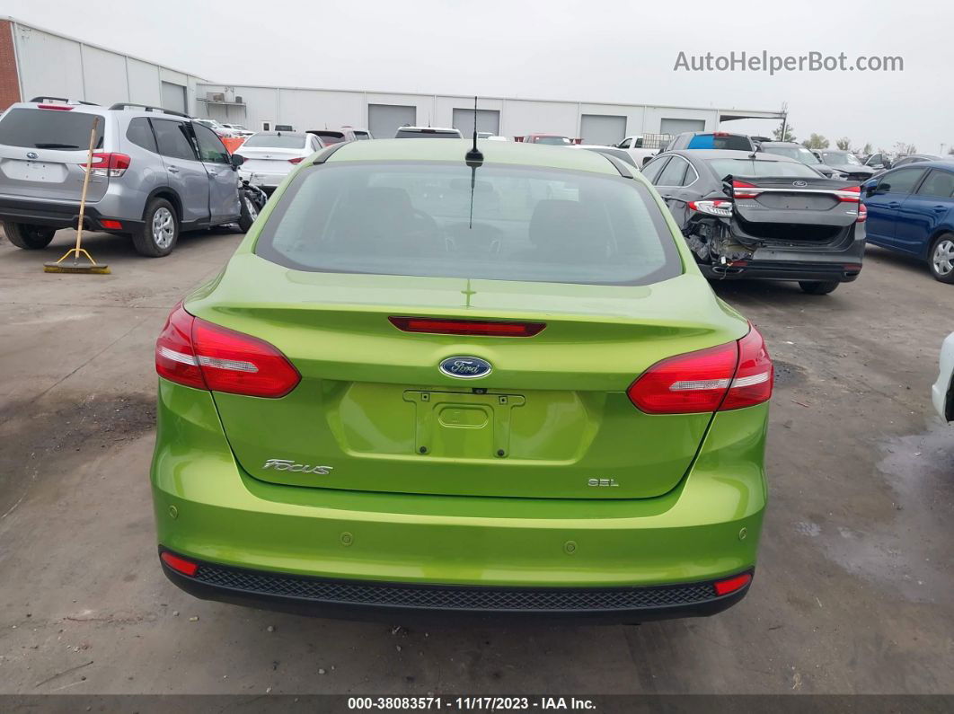 2018 Ford Focus Sel Green vin: 1FADP3H29JL261668