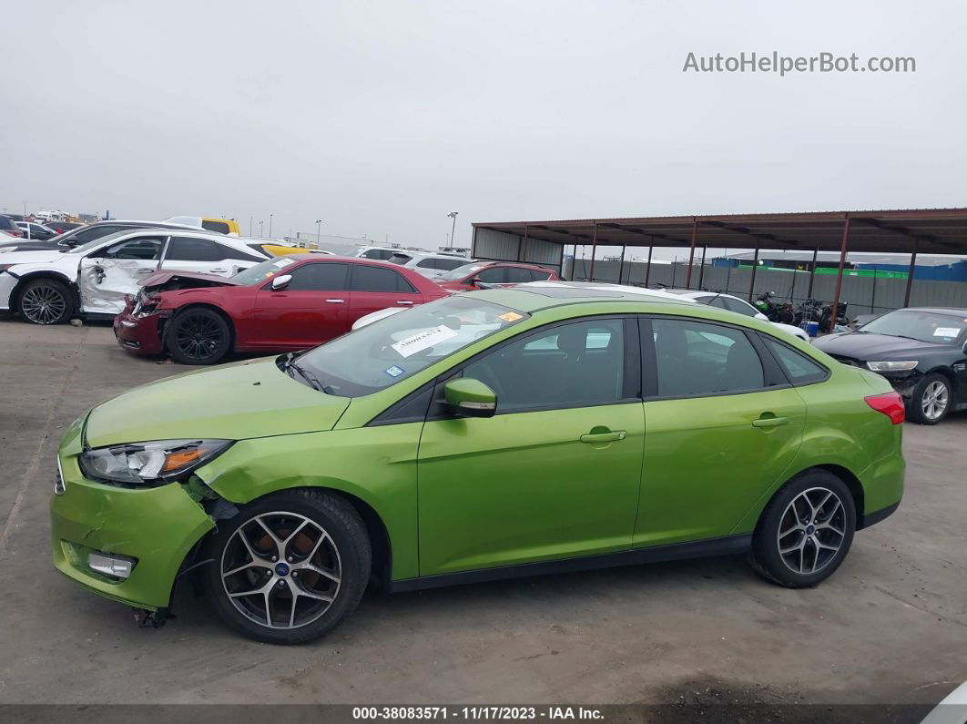 2018 Ford Focus Sel Green vin: 1FADP3H29JL261668