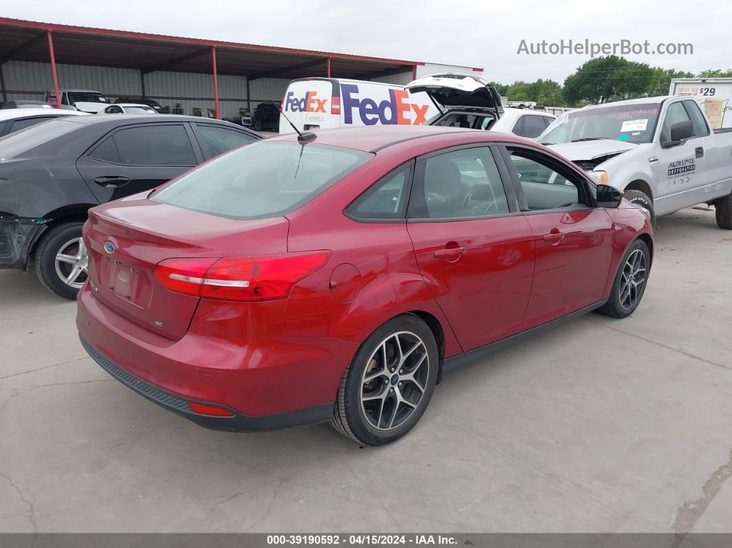 2017 Ford Focus Sel Red vin: 1FADP3H2XHL245635