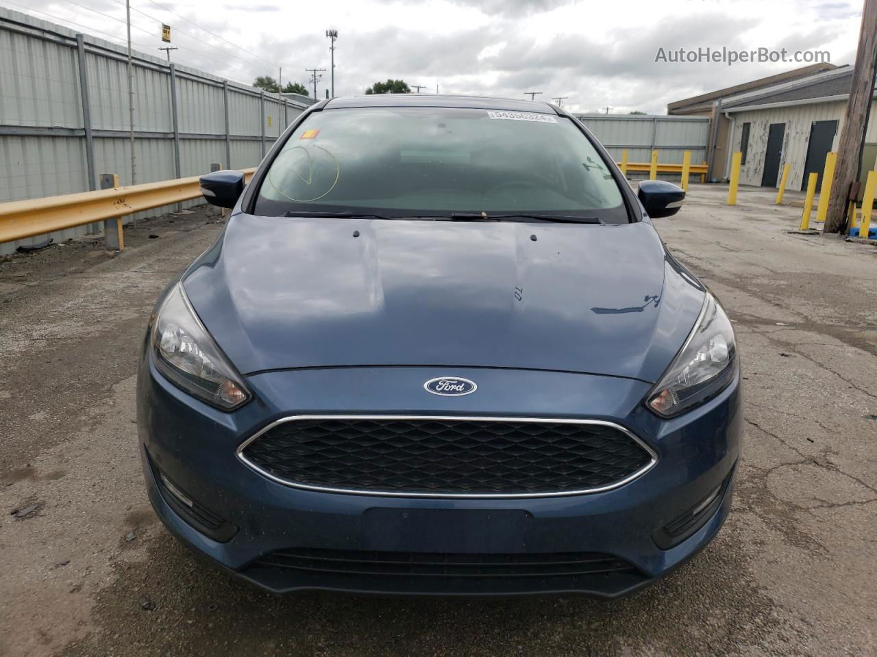 2018 Ford Focus Sel Blue vin: 1FADP3H2XJL209787