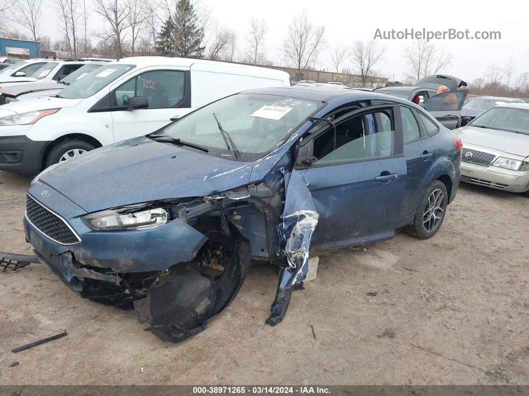 2018 Ford Focus Sel Blue vin: 1FADP3H2XJL243759