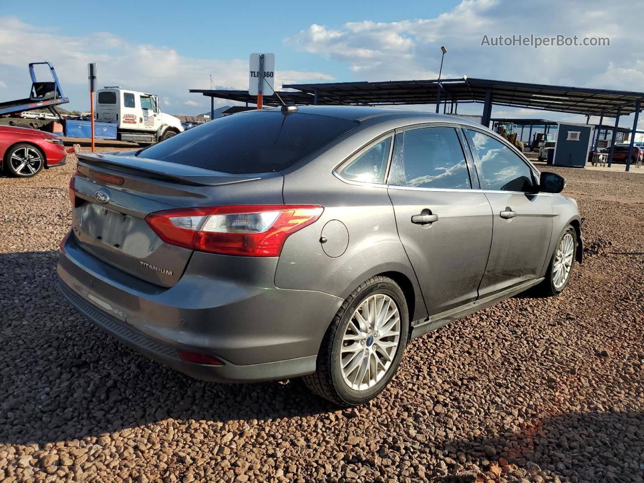 2013 Ford Focus Titanium Серый vin: 1FADP3J20DL355985