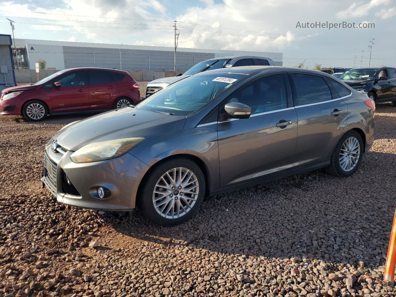 2013 Ford Focus Titanium Серый vin: 1FADP3J20DL355985