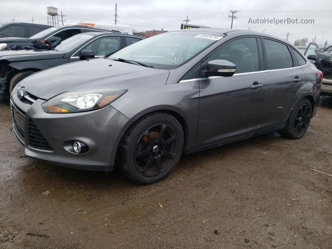 2013 Ford Focus Titanium Серый vin: 1FADP3J21DL334840