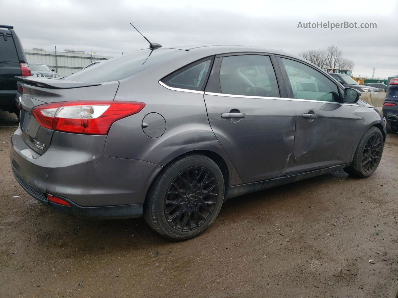 2013 Ford Focus Titanium Серый vin: 1FADP3J21DL334840