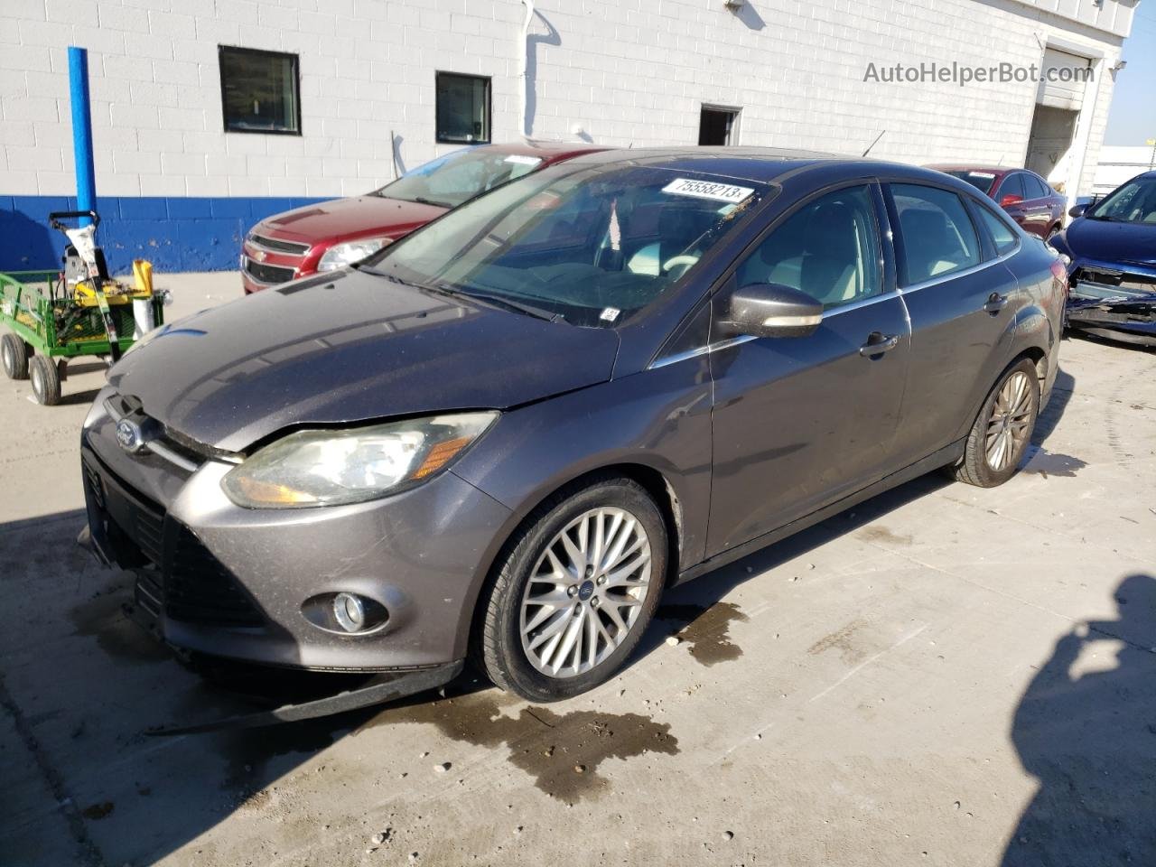 2013 Ford Focus Titanium Серый vin: 1FADP3J23DL177411