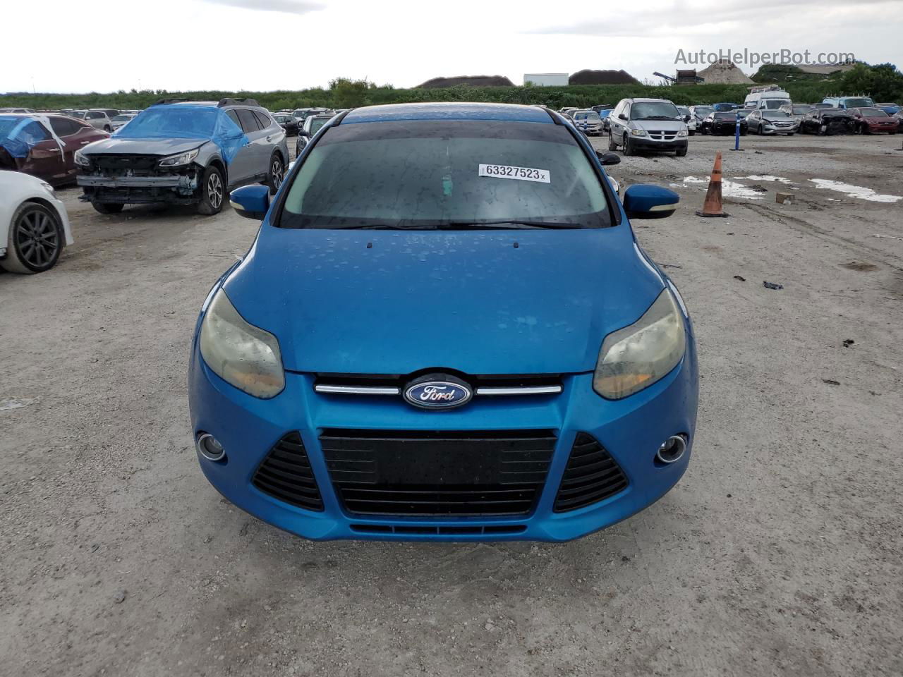 2013 Ford Focus Titanium Blue vin: 1FADP3J23DL359870