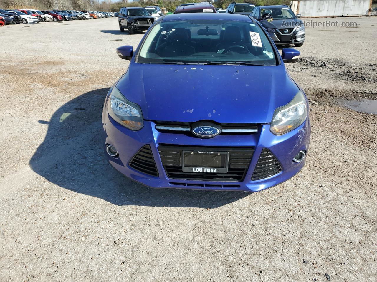 2014 Ford Focus Titanium Синий vin: 1FADP3J23EL130848