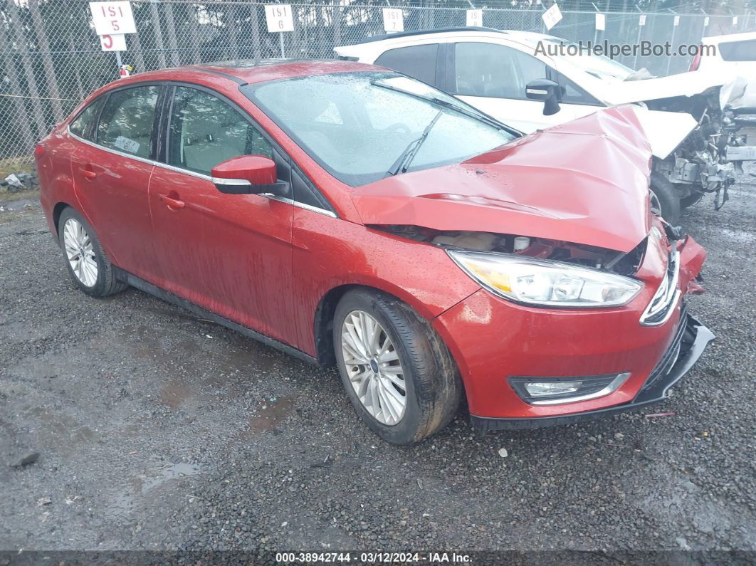 2018 Ford Focus Titanium Red vin: 1FADP3J23JL273230