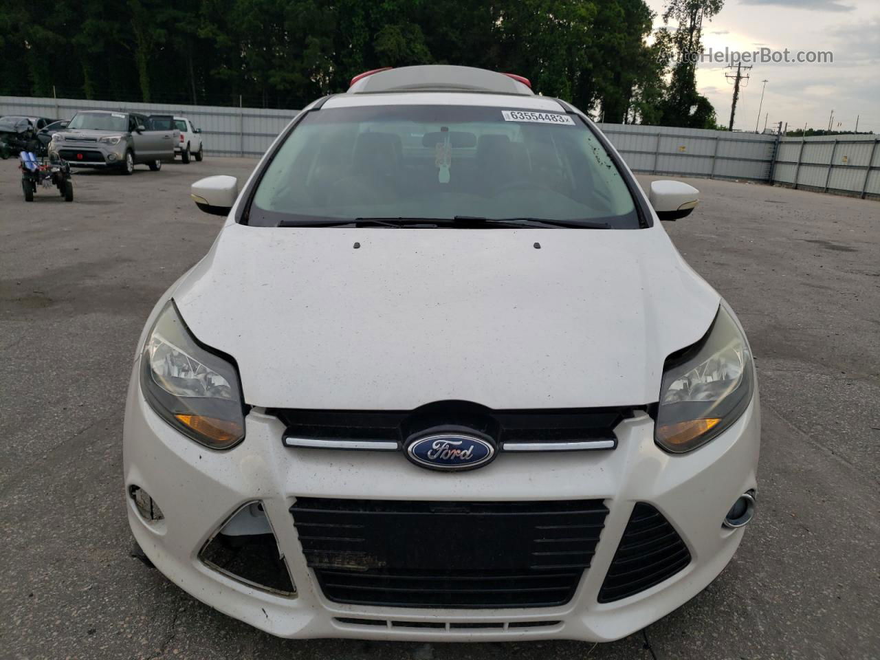 2014 Ford Focus Titanium White vin: 1FADP3J24EL403036