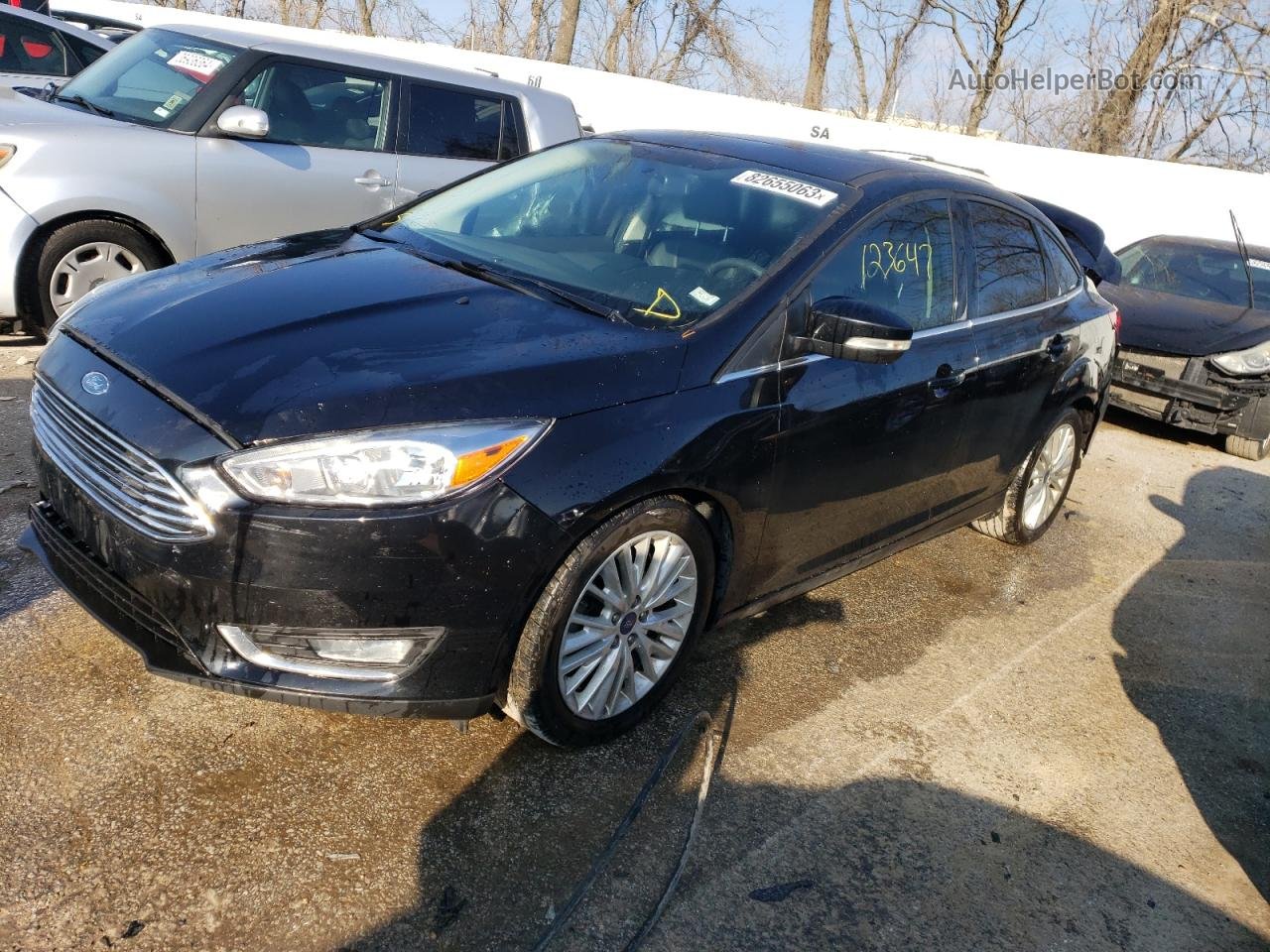 2017 Ford Focus Titanium Черный vin: 1FADP3J24HL244930