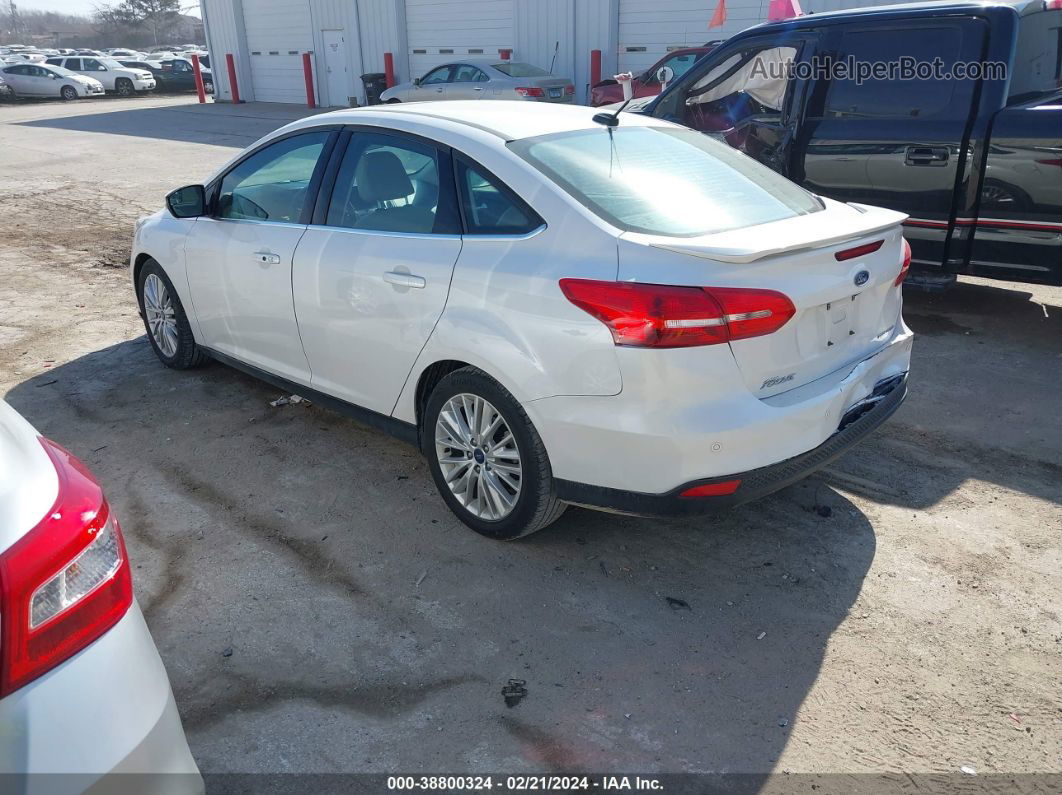 2018 Ford Focus Titanium White vin: 1FADP3J24JL314934