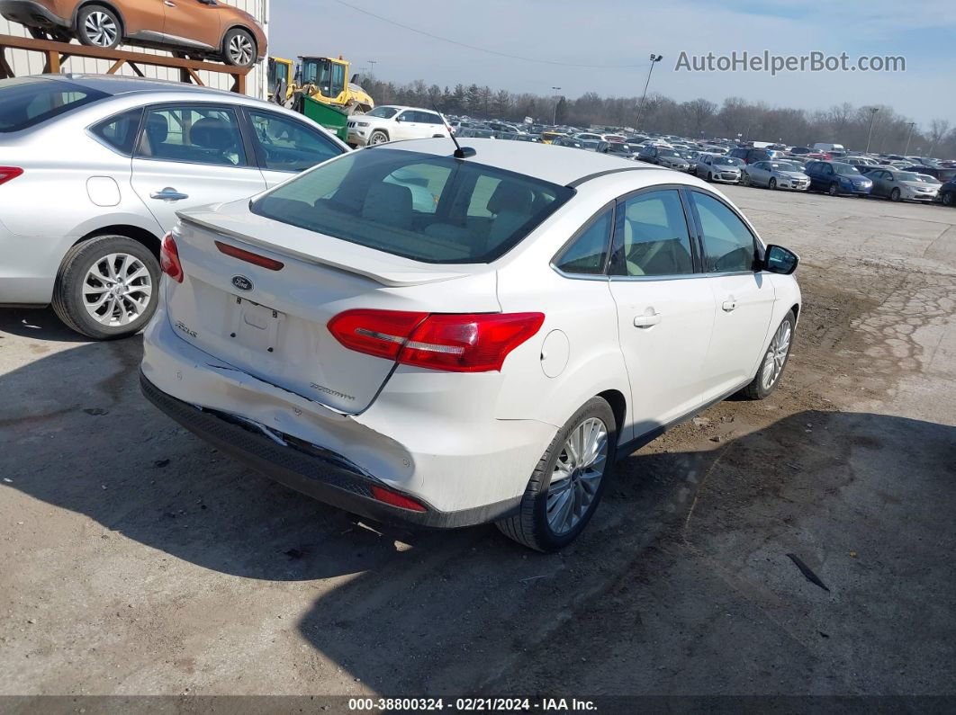 2018 Ford Focus Titanium White vin: 1FADP3J24JL314934