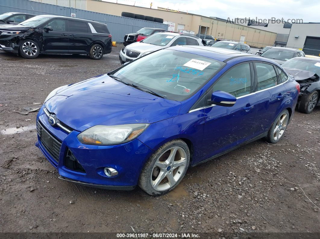 2013 Ford Focus Titanium Blue vin: 1FADP3J25DL194615