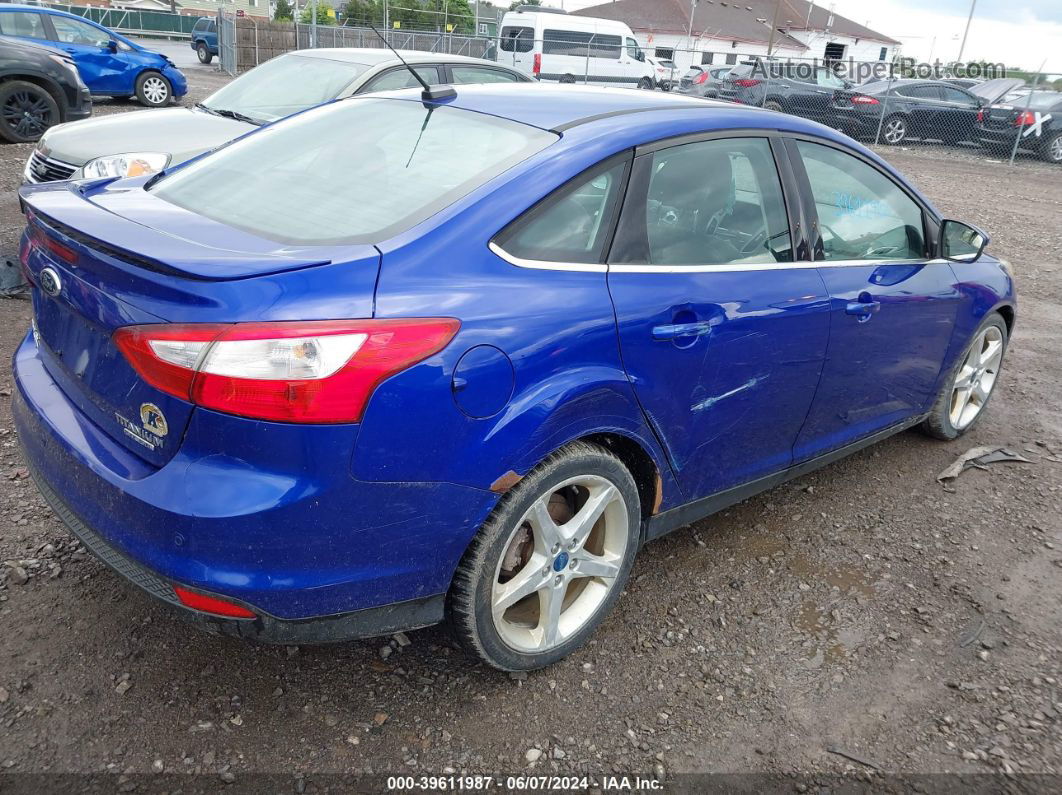 2013 Ford Focus Titanium Blue vin: 1FADP3J25DL194615