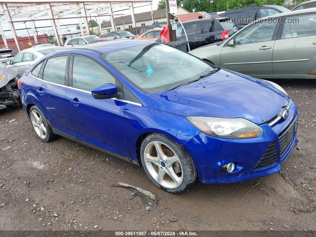 2013 Ford Focus Titanium Blue vin: 1FADP3J25DL194615