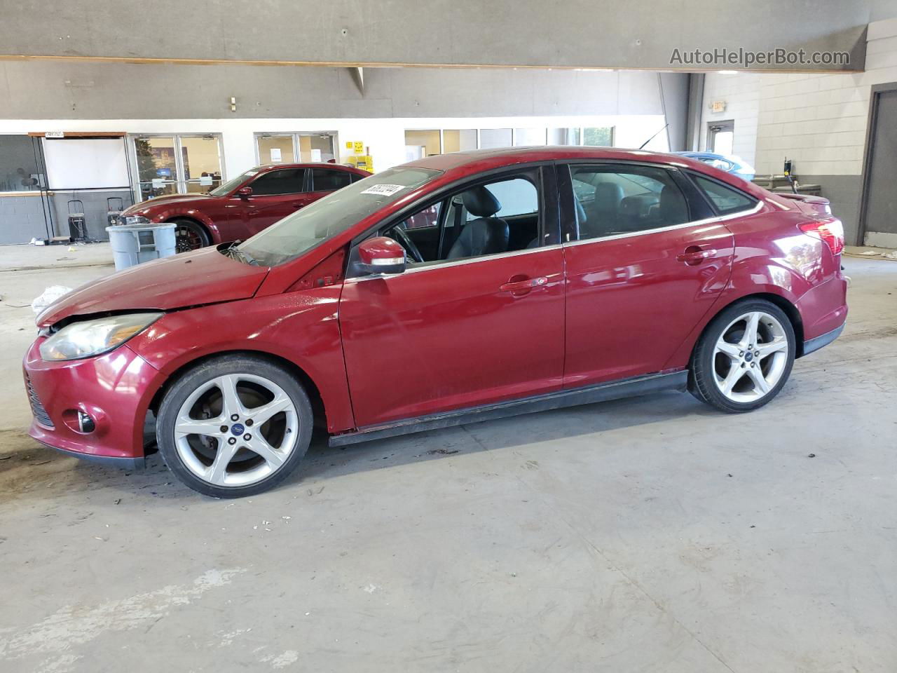 2014 Ford Focus Titanium Red vin: 1FADP3J25EL127594