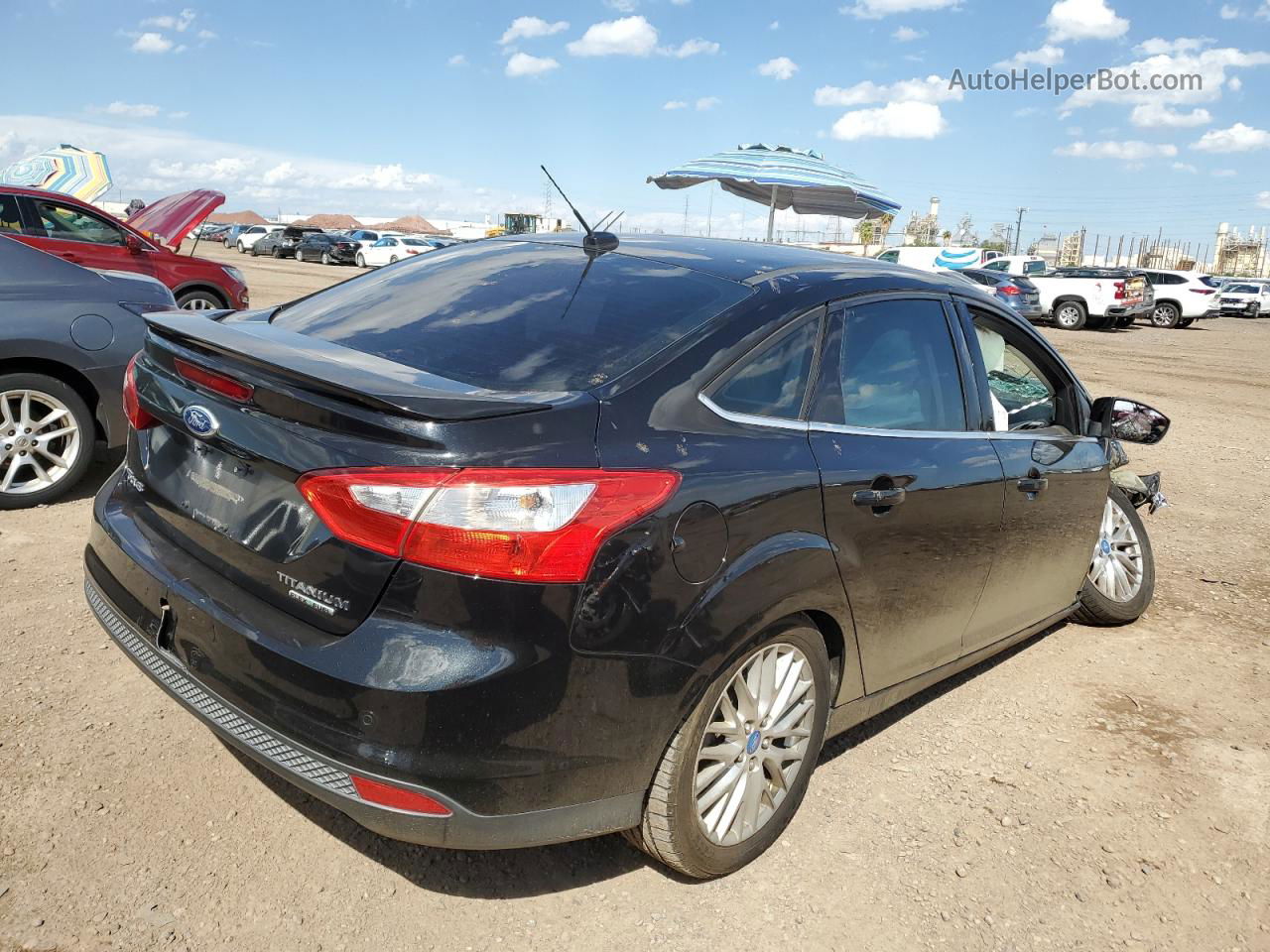 2013 Ford Focus Titanium Черный vin: 1FADP3J26DL283190