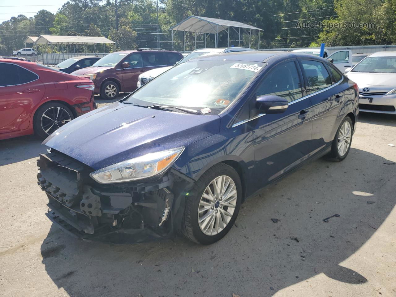 2017 Ford Focus Titanium Blue vin: 1FADP3J26HL250891