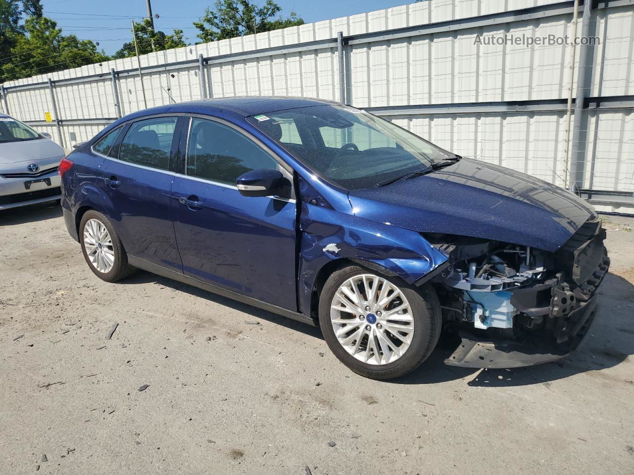 2017 Ford Focus Titanium Blue vin: 1FADP3J26HL250891