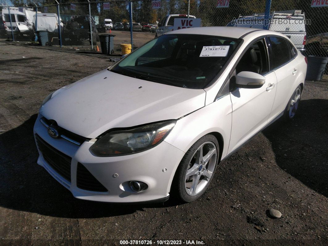 2014 Ford Focus Titanium White vin: 1FADP3J27EL115429