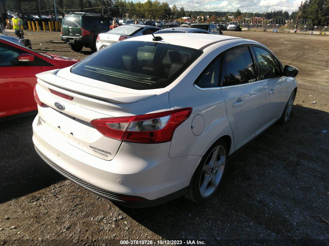 2014 Ford Focus Titanium White vin: 1FADP3J27EL115429