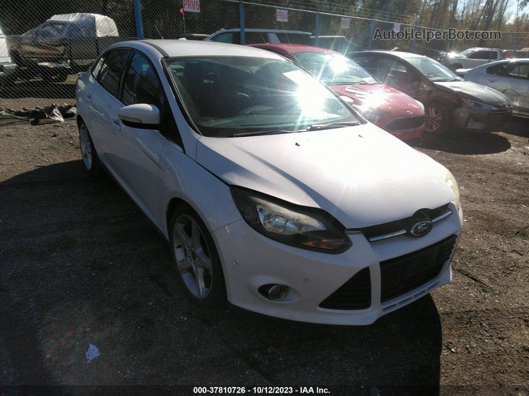 2014 Ford Focus Titanium White vin: 1FADP3J27EL115429