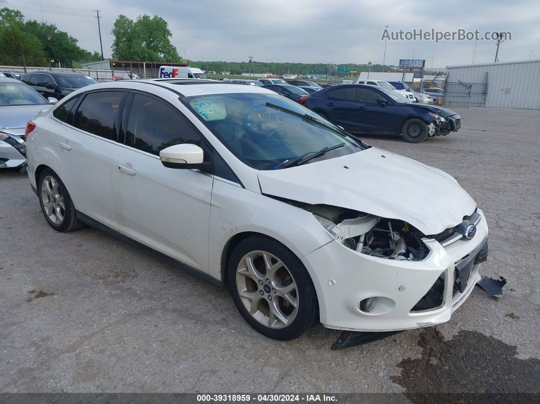 2014 Ford Focus Titanium White vin: 1FADP3J27EL293468